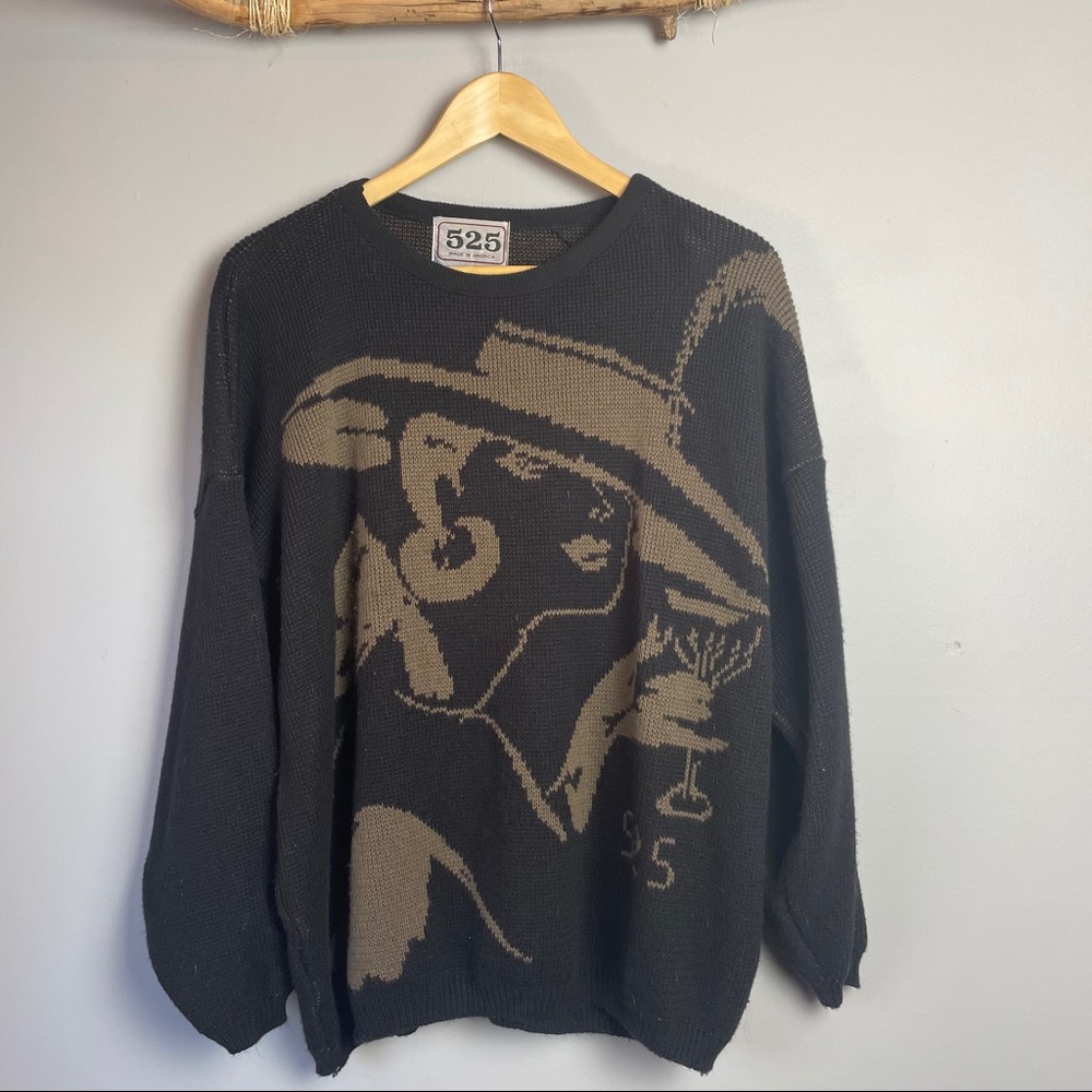Vintage 525 America Oversized Graphic Knit Sweater